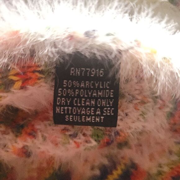 Anthropologie Akemi Kin Aurora rainbow Eyelash Wrap cardigan Kimono One Size - Picture 7 of 11